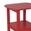 Flash Furniture Red 2 Tier Adirondack Style Patio Side Table LE-HMP-1035-1517H-RD-GG
